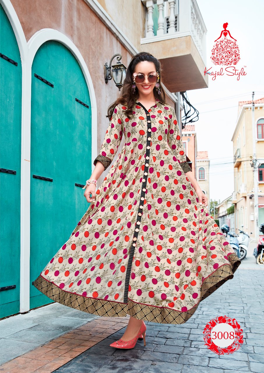 F.Season's Vol.3 Kajal Style Heavy Rayon Long Kurti F.Season's Vol.3 Kajal Style Heavy Rayon Long Kurti